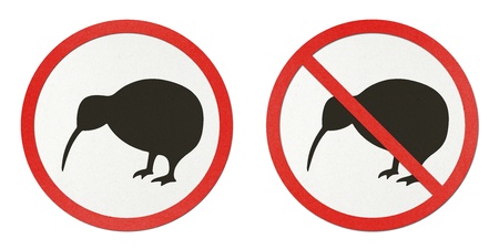No Entry traffic sign recycled paper on white background.の写真素材
