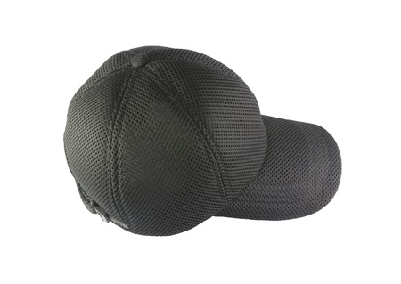 Black sports cap isolated on white background.の写真素材
