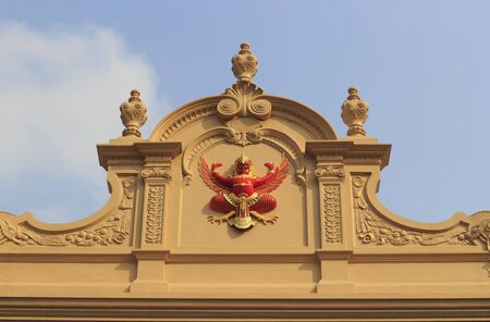 Garuda Phraya on top building and sky, thailand. の写真素材