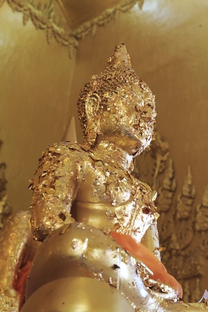 Buddha statue at Wat Paknam Joelo in Chachoengsao province at thailand.の写真素材