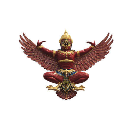 Garuda Phraya isolated on white a background.の写真素材