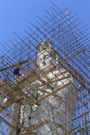 Kuan Yin statue of buddha Chinese yet created is not finished.の写真素材