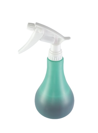 Spray bottles isolated on white background の写真素材
