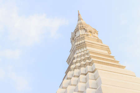The beautiful traditional golden Thai gable at Thai temple.の写真素材