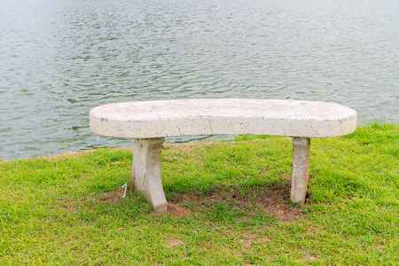 The chair for relaxing on the river.