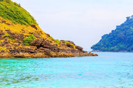 Small island in the middle of the sea.の写真素材