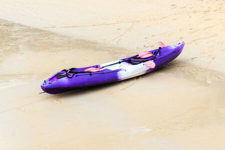 Colourful kayaks on tropical beach at KohKood, thailand.の写真素材