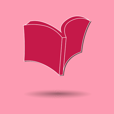 Vector illustration of book against color background.のイラスト素材