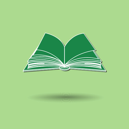 Vector illustration of book against color background.のイラスト素材