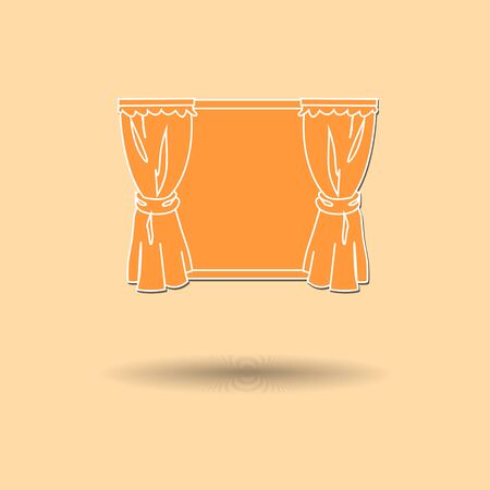 Vector illustration of  Curtain color background.のイラスト素材