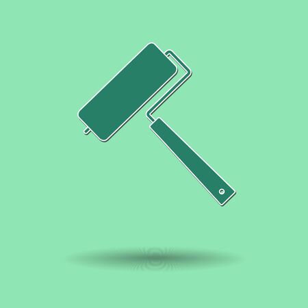 Vector illustration of  Paint Paint roller color background.のイラスト素材