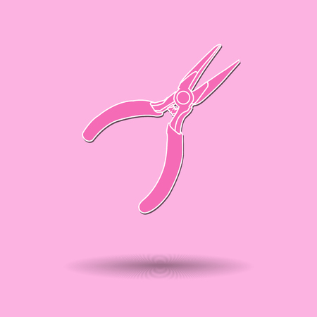 Vector illustration of  Pliers color background.のイラスト素材