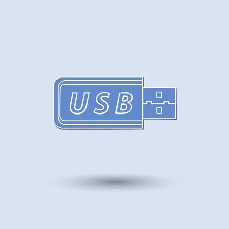 Vector illustration of  USB color background.