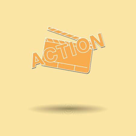 Vector illustration of  Slate film color background.のイラスト素材