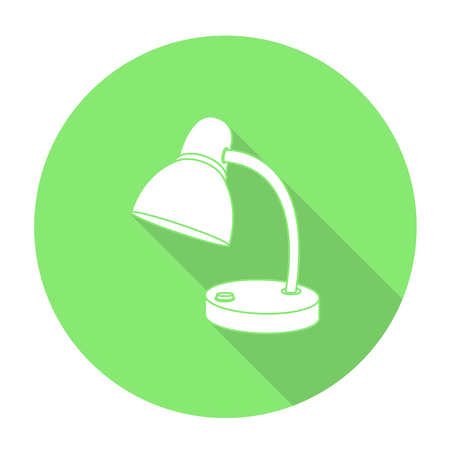 White vector Lamp on color circle background.のイラスト素材