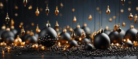 Holiday cheer blooms in festive Christmas decorations, Ai Generated.の素材