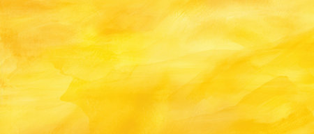 An abstract yellow watercolor-painted paper texture background, infusing warmth and artistic charm, Ai Generated.の素材