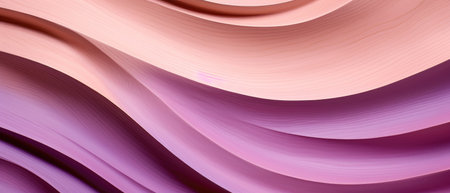 A captivating abstract closeup of detailed organic pink and purple wooden waving waves on a textured wall, Ai Generated.の素材