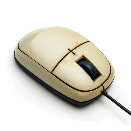 Classic computer mouse in vintage style, perfect for nostalgic themes, Ai Generated.の素材