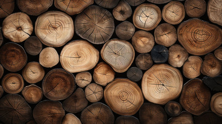 Detailed wooden cut texture showcases the organic elegance of timber, Ai Generated.の素材