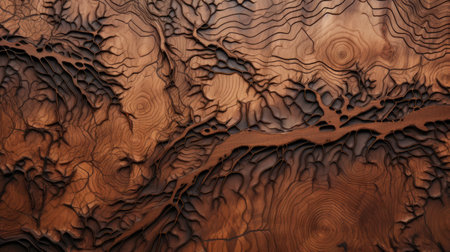 Explore the natural allure of a textured wooden cut surface. Ai Generatedの素材