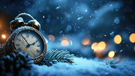 Versatile countdown clock backdrop for Christmas and beyond, enhancing event excitement. Ai Generated.の素材