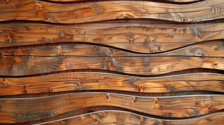 Serene beauty in the gentle curves of wooden background. Ai Generated.の素材