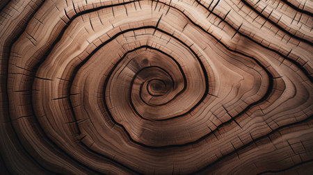 Explore the natural allure of a textured wooden cut surface. Ai Generatedの素材