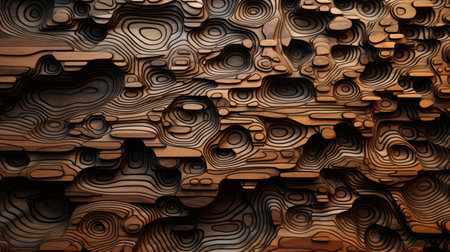 Explore the natural allure of a textured wooden cut surface. Ai Generatedの素材