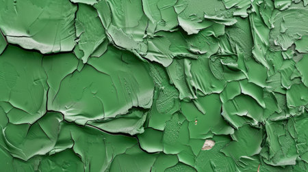 Rough and textured green plaster facade wall creates a unique background. Ai Generatedの素材