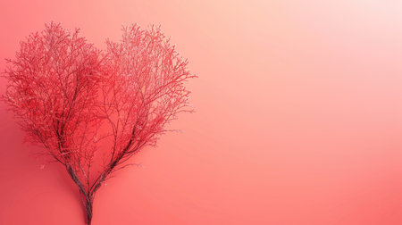 Nature's embrace captured in a heart-shaped tree. Ai Generatedの素材