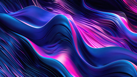Vibrant neon fiber optic lines create an intriguing abstract texture. Ai Generatedの素材