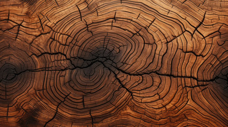 Explore the natural allure of a textured wooden cut surface. Ai Generatedの素材