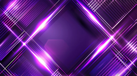 Neon accents adorn an abstract geometric background, Ai Generated.の素材