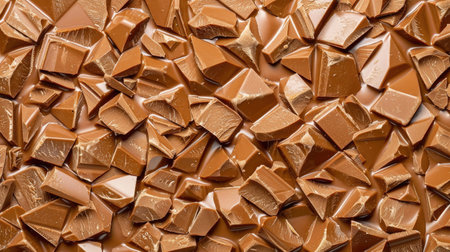 Indulge in the velvety texture of milk chocolate pieces, Ai Generated.の素材