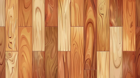 Enhance your design with a wood tile flooring illustration, perfect for backgrounds, Ai Generated.の素材