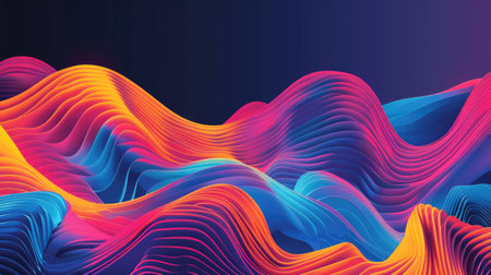 Experience a burst of futuristic hues in this vibrant abstract background. Ai Generated.の素材
