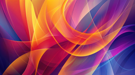 Experience a burst of futuristic hues in this vibrant abstract background. Ai Generated.の素材