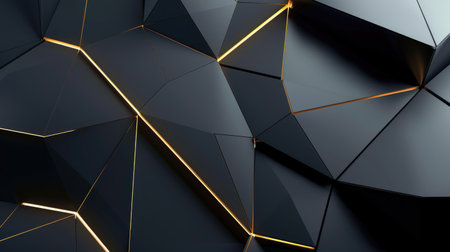 Neon accents adorn an abstract geometric background, Ai Generated.の素材
