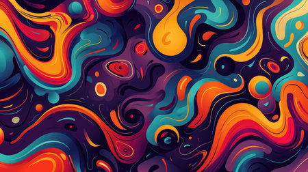 Experience the mesmerizing allure of a psychedelic background. Ai Generated.の素材