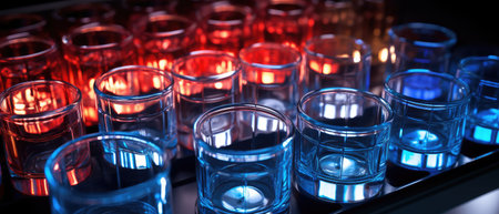 Investigate semiconductor inventory in glass jars. Ai Generated.の素材