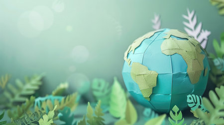 Connect to the planet's vitality on World Environment Day with a globe icon. Ai Generated.の素材