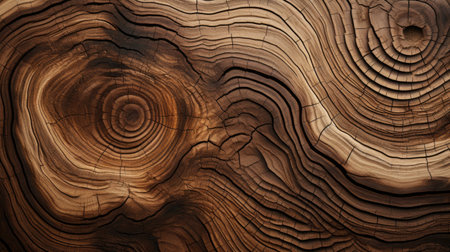 Explore the natural allure of a textured wooden cut surface. Ai Generatedの素材