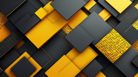 Modern and luxurious yellow background for contemporary wallpapers, Ai Generated.の素材
