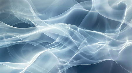 Abstract white wave backdrop featuring dynamic waveforms, Ai Generated.の素材