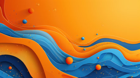 Modern and luxurious orange background for contemporary wallpapers, Ai Generated.の素材