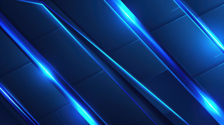 Neon accents adorn an abstract geometric background, Ai Generated.の素材