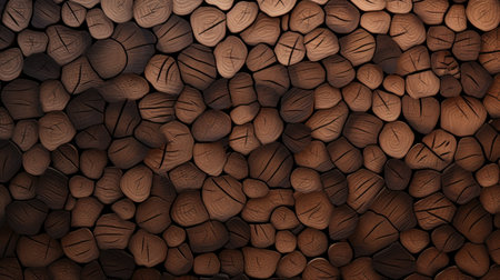 Explore the natural allure of a textured wooden cut surface. Ai Generatedの素材