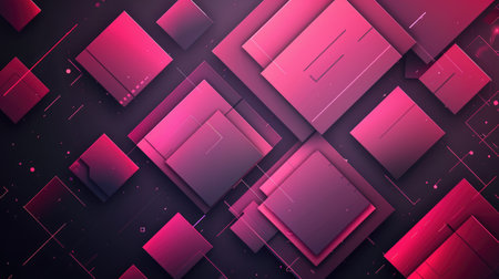 Neon accents adorn an abstract geometric background, Ai Generated.の素材