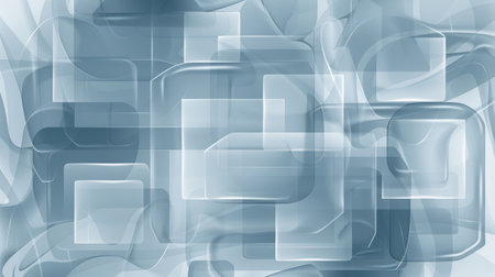 Abstract blue-grey squares banner sleek tech vibes, Ai Generated.の素材